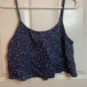 COTTON ON FLORAL BLUE LOOSE TANK TOP